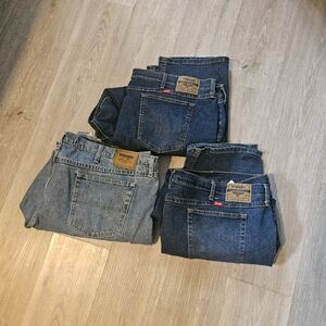 Wrangler Authentics And Premium Mens Denim Jeans Size 48x30 Set Of 3